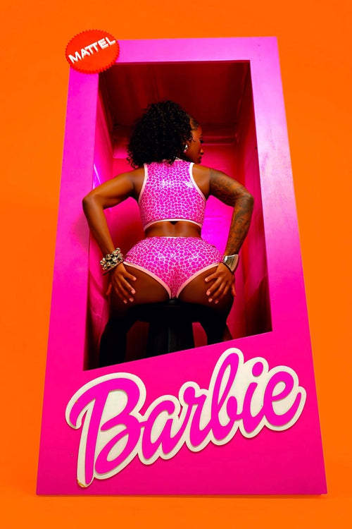 PINK GLIMMER CHEETAH X 2 PIECE SET